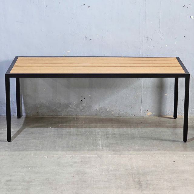 Bàn chữ nhật ngoài trời 180x80cm gỗ nhựa vân 3D BNT011