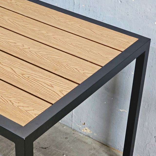 Bàn chữ nhật ngoài trời 180x80cm gỗ nhựa vân 3D BNT011