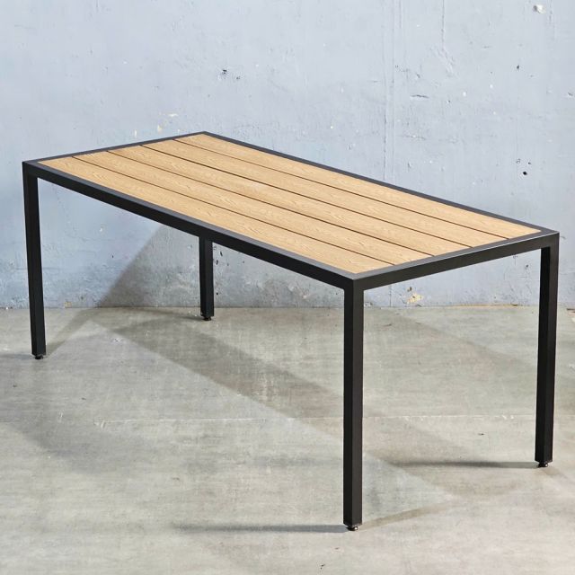 Bàn chữ nhật ngoài trời 180x80cm gỗ nhựa vân 3D BNT011