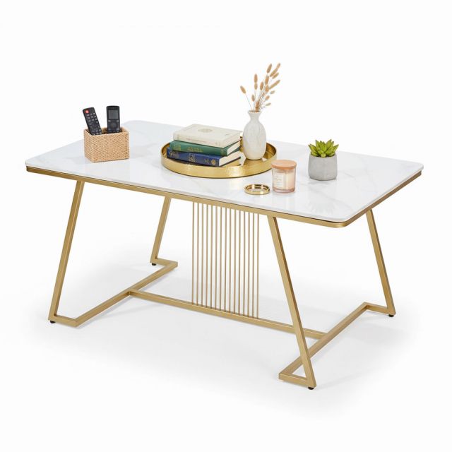 Bàn sofa chữ nhật 116x68x56cm mặt đá ceramic TT68331