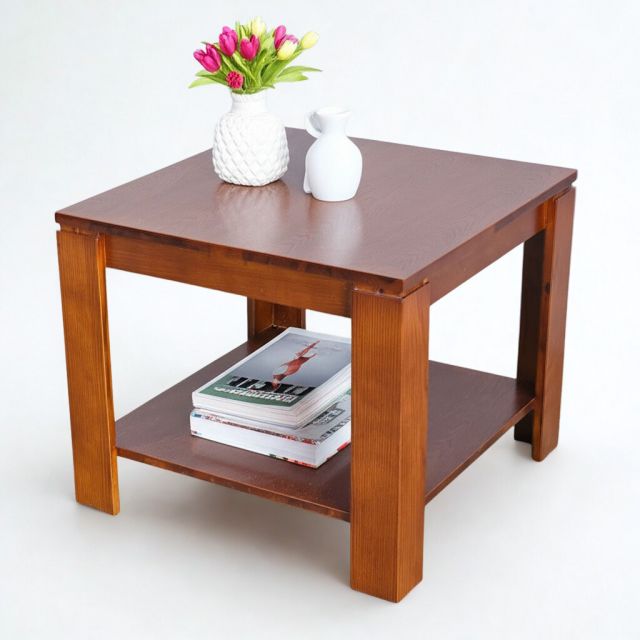 Bàn sofa vuông 60x60cm gỗ otim veneer sồi TT68332
