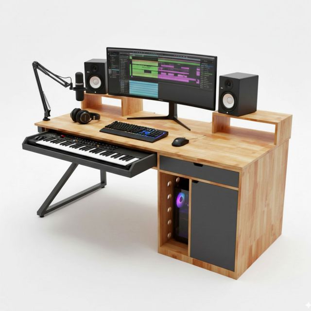 Bàn StudioDesk 180x80cm gỗ cao su SD68029