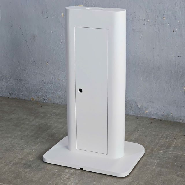 Trụ để biển quảng cáo gỗ cao su TGQC001