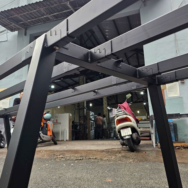 Chân sắt lắp ráp cho bàn họp 400x100cm hệ Aton HCAT027