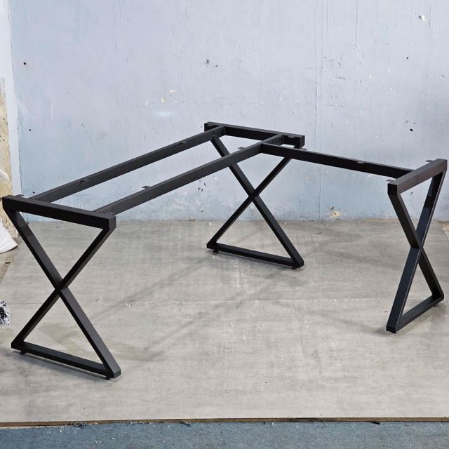 Chân sắt lắp ráp cho bàn chữ L 160x140cm hệ XConcept HCXC024