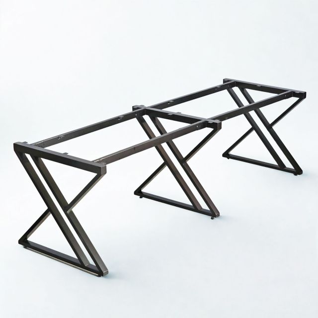 Chân sắt lắp ráp bàn cụm 2 chỗ 240x80cm sơn tĩnh điện CHB68079