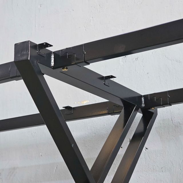 Chân sắt lắp ráp bàn cụm 2 chỗ 240x80cm sơn tĩnh điện CHB68079
