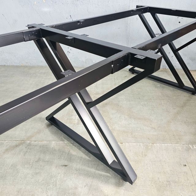 Chân sắt lắp ráp bàn cụm 2 chỗ 240x80cm sơn tĩnh điện CHB68079
