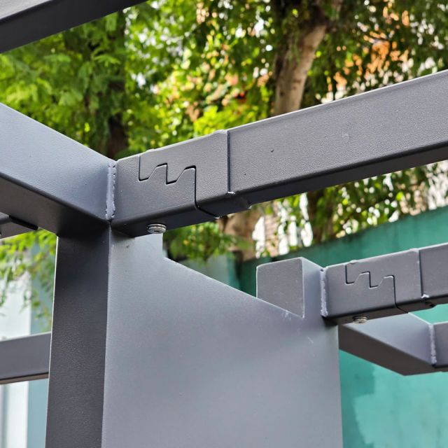 Chân sắt lắp ráp cho bàn họp 486x120cm sơn tĩnh điện CHDG019