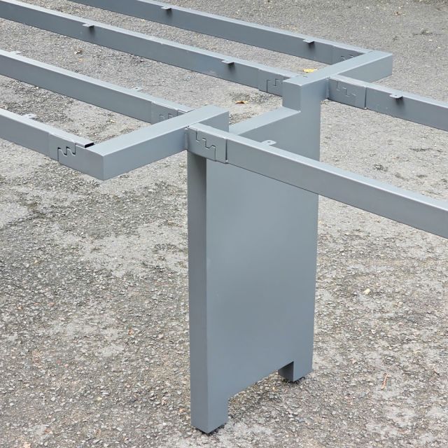 Chân sắt lắp ráp cho bàn họp 486x120cm sơn tĩnh điện CHDG019