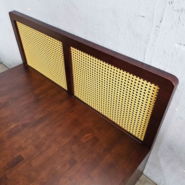 Giường đơn 203x120x75cm gỗ cao su GN68053