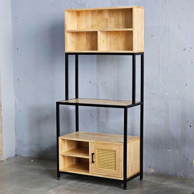 Kệ bếp đa năng 80x40x160cm gỗ cao su KB68072
