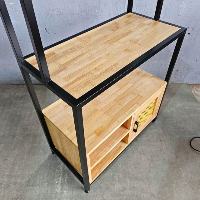 Kệ bếp đa năng 80x40x160cm gỗ cao su KB68072