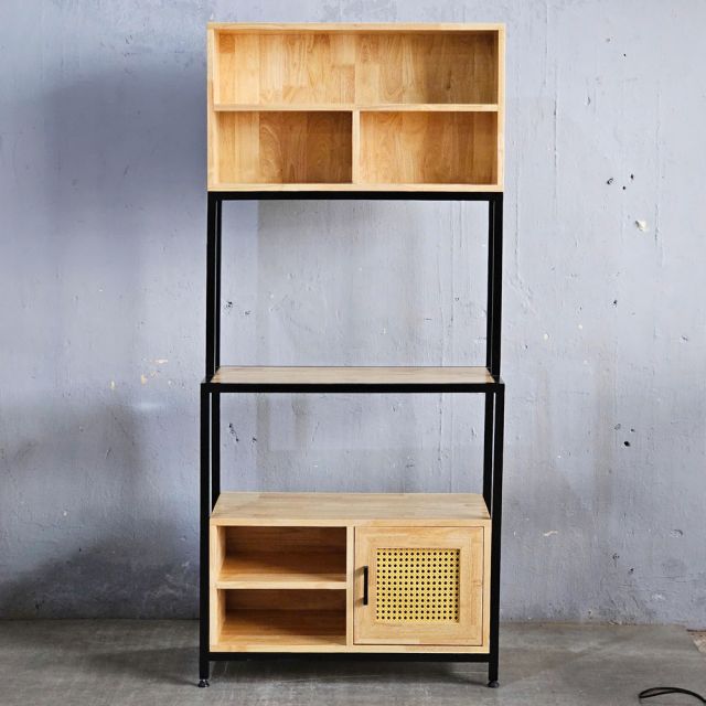Kệ bếp đa năng 80x40x160cm gỗ cao su KB68072