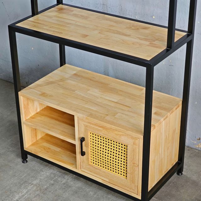 Kệ bếp đa năng 80x40x160cm gỗ cao su KB68072