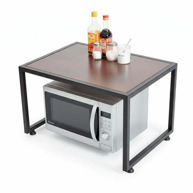 Kệ lò vi sóng gỗ cao su 56x40x33cm gỗ cao su KVS68006