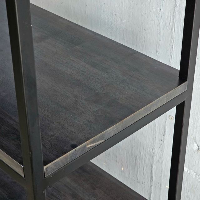 Kệ trưng bày có ngăn tủ 100x35x190cm gỗ cao su KS68273
