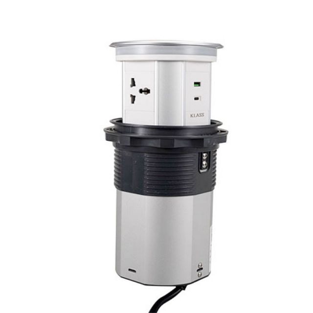 Ổ cắm điện âm bàn tích hợp sạc không dây KLASS SN-001