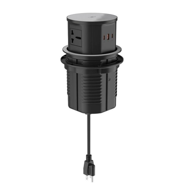 Hộp cắm điện âm bàn tích hợp sạc không dây siêu nhanh 65W HOEUPO21C-1