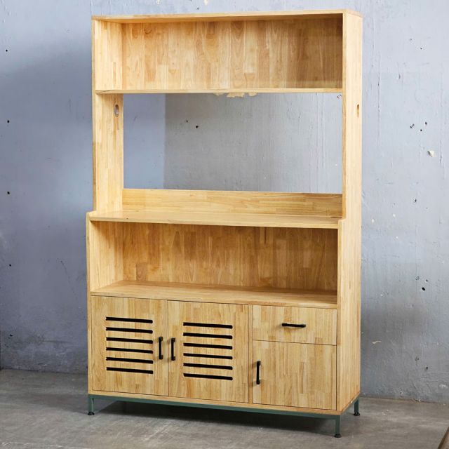 Kệ bếp đa năng 120x40x185cm gỗ cao su KB68071