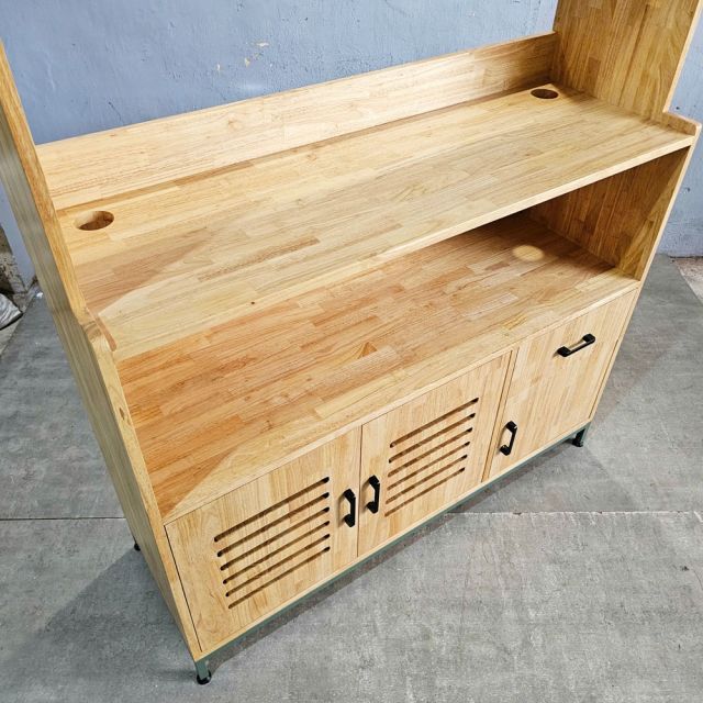 Kệ bếp đa năng 120x40x185cm gỗ cao su KB68071