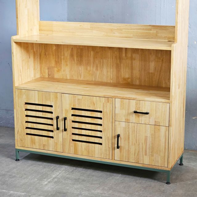 Kệ bếp đa năng 120x40x185cm gỗ cao su KB68071