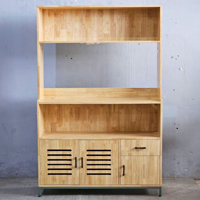 Kệ bếp đa năng 120x40x185cm gỗ cao su KB68071