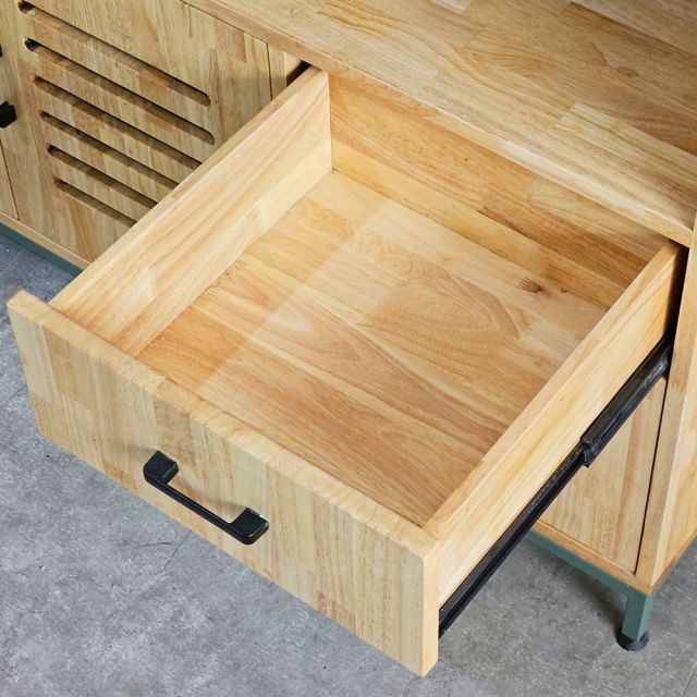 Kệ bếp đa năng 120x40x185cm gỗ cao su KB68071