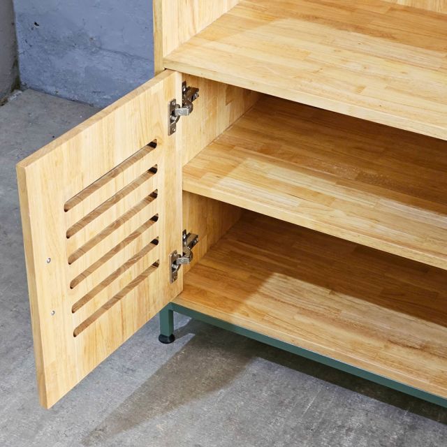Kệ bếp đa năng 120x40x185cm gỗ cao su KB68071
