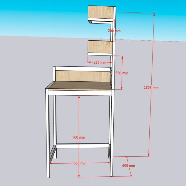 Kệ máy giặt 65x70x180cm gỗ cao su KMG68026