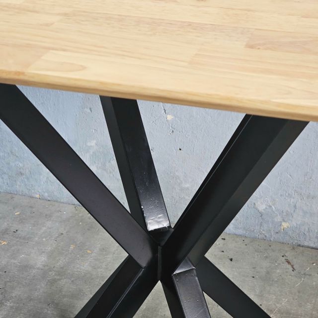 Bàn ăn hình Oval 120x80cm gỗ cao su BA68266