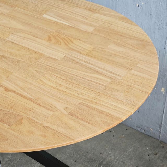 Bàn ăn hình Oval 120x80cm gỗ cao su BA68266