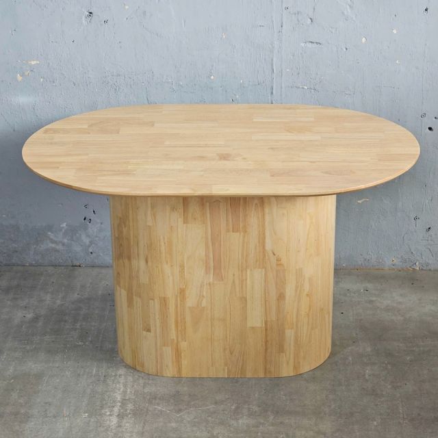 Bàn ăn hình Oval 120x80cm gỗ cao su BA68265