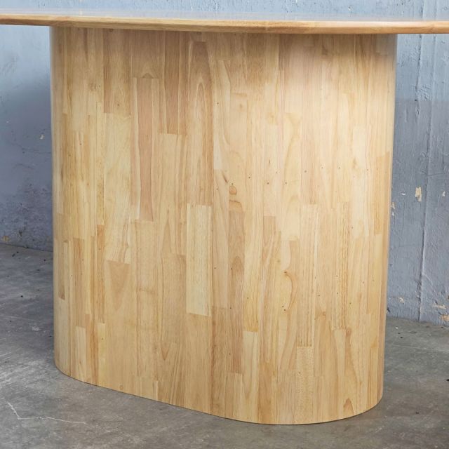 Bàn ăn hình Oval 120x80cm gỗ cao su BA68265