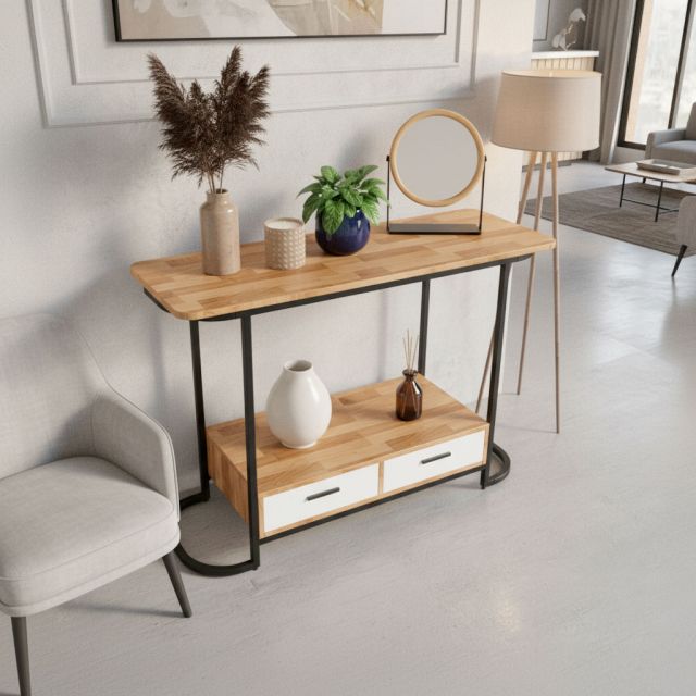 Bàn Console 120x40x85cm gỗ cao su CST111