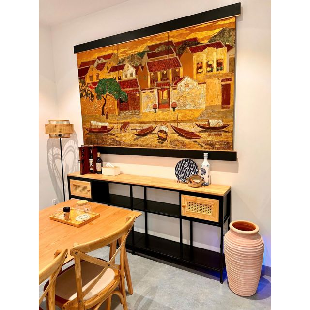 Bàn Console Zorp 200x30x85cm gỗ cao su CST093