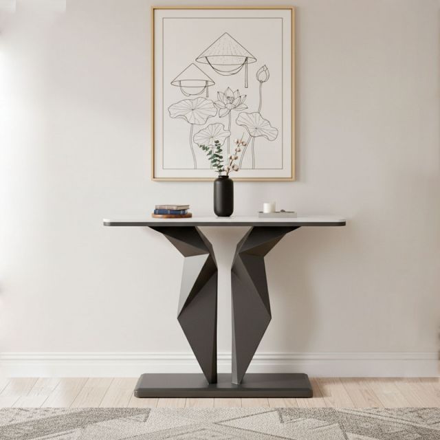 Bàn Console DEAS 120x30x85cm chân sắt mặt đá CST064