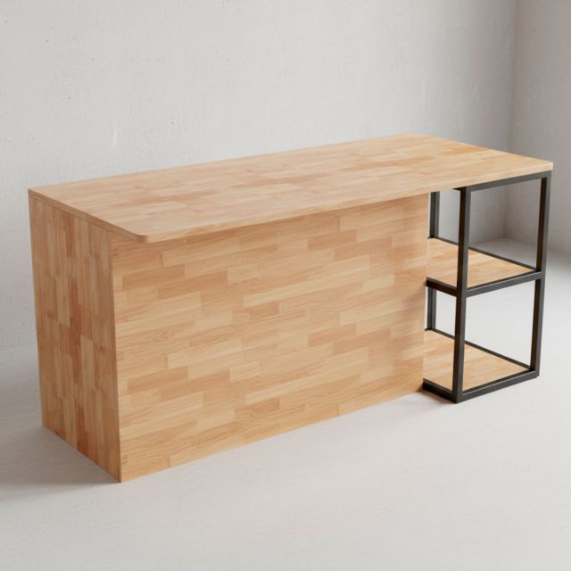  Bàn đảo bếp 160x70x81cm gỗ cao su KISL007