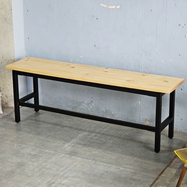 Bàn cụm 2 người 220x50cm gỗ thông chân sắt lắp ráp SPD68249