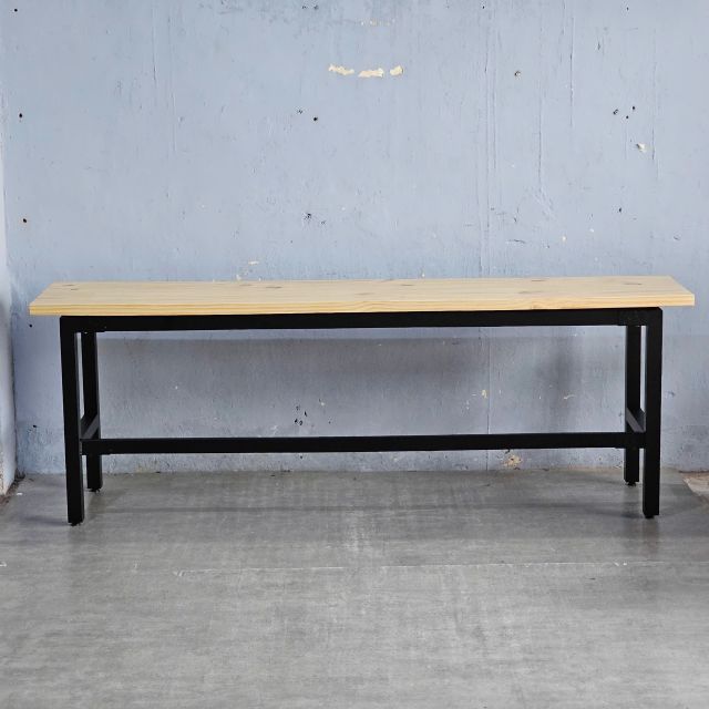 Bàn cụm 2 người 220x50cm gỗ thông chân sắt lắp ráp SPD68249
