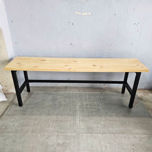 Bàn cụm 2 người 220x50cm gỗ thông chân sắt lắp ráp SPD68249
