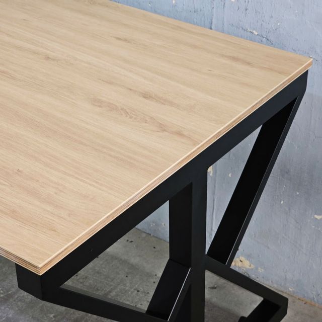 Bàn họp di động 160x80cm gỗ plywood chân chữ K FOS020