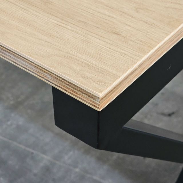 Bàn họp di động 160x80cm gỗ plywood chân chữ K FOS020