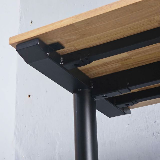 Bàn làm việc chữ L 120x100cm gỗ cao su hệ TIO HBTO037