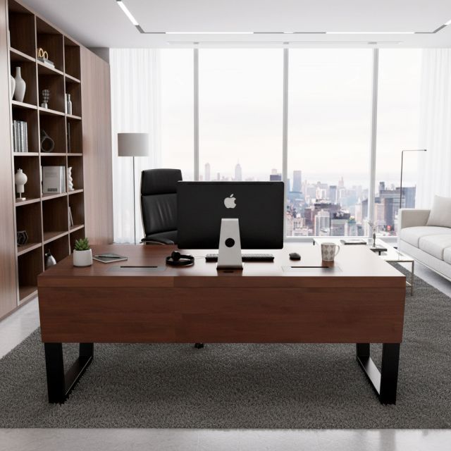 Bàn giám đốc 180x80cm gỗ cao su BGD68079