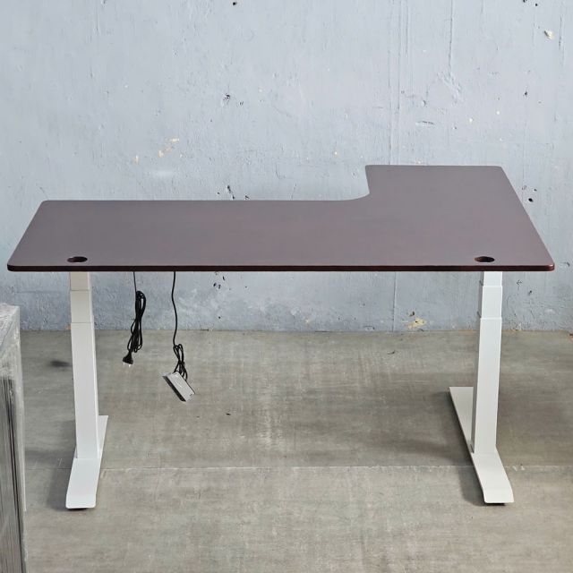 Bàn FlexiCorner 110x160cm gỗ cao su 2 khớp chỉnh điện HO2A3S_A1