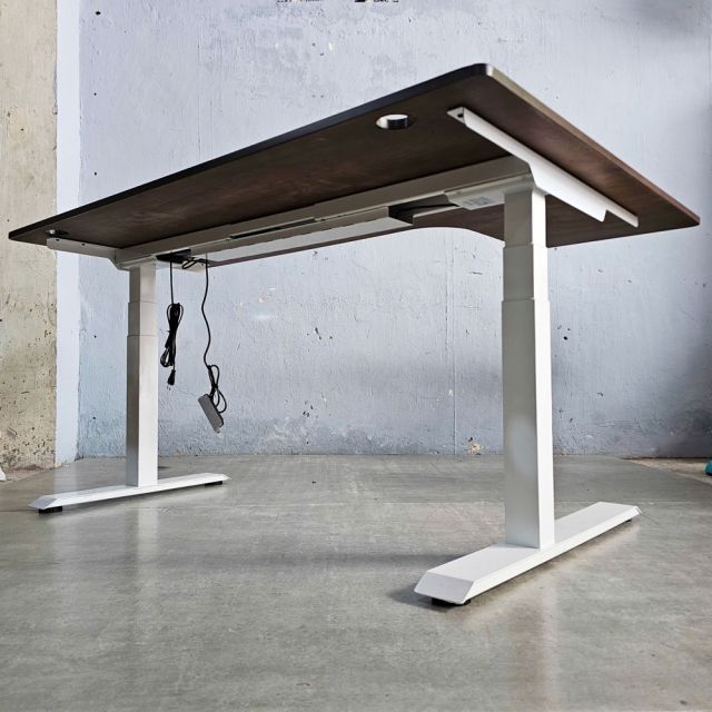 Bàn FlexiCorner 110x160cm gỗ cao su 2 khớp chỉnh điện HO2A3S_A1