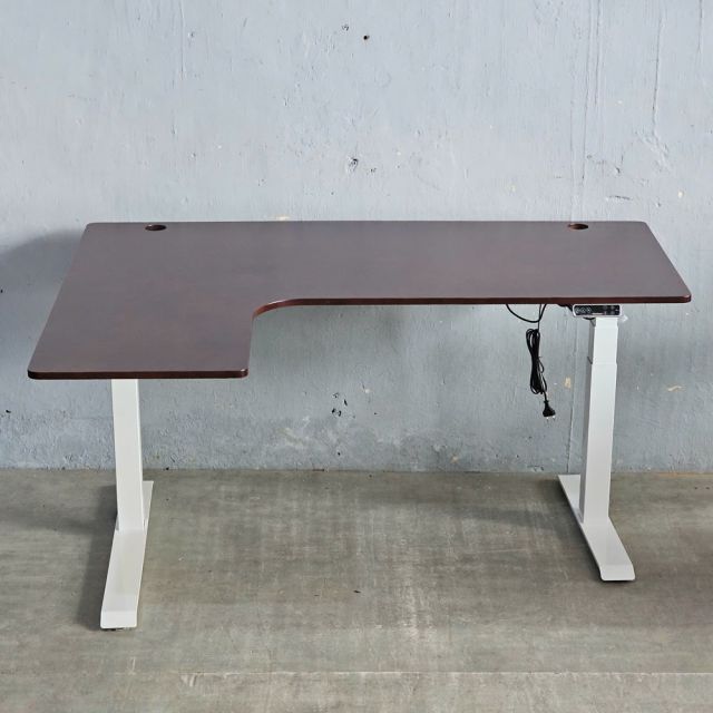 Bàn FlexiCorner 110x160cm gỗ cao su 2 khớp chỉnh điện HO2A3S_A1