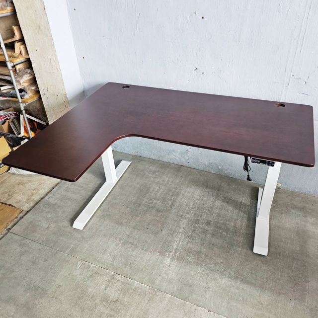 Bàn FlexiCorner 110x160cm gỗ cao su 2 khớp chỉnh điện HO2A3S_A1