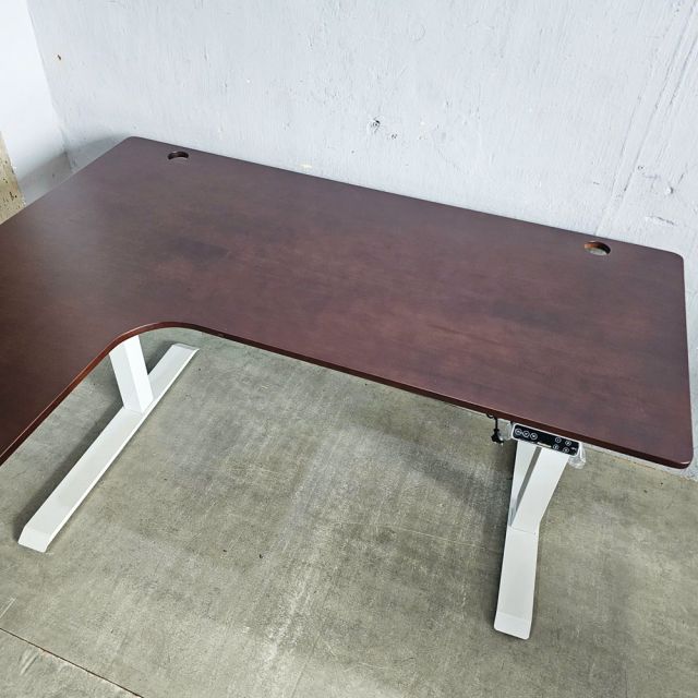 Bàn FlexiCorner 110x160cm gỗ cao su 2 khớp chỉnh điện HO2A3S_A1